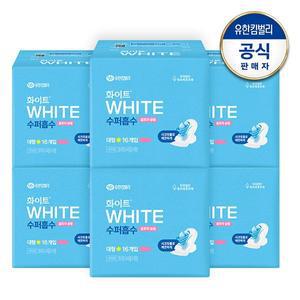 [화이트][대용량] 화이트 수퍼흡수 대형 16매x6팩