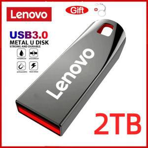 레노버 USB 3.0 플래시 드라이브, 펜 드라이브 메모리 스틱, 2TB, 1TB, 512GB, 128GB, 256GB, U 디스크, 미니 펜드라이브, 외장 스토리지