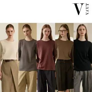 [BEST]브이컷 튜블러 7부 티셔츠 5종