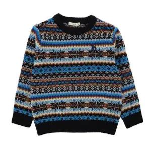 갤러리아 24년[FW신상]헤지스키즈 페어아일 스웨터(HUW11KR03M_BU)