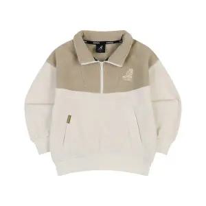 [캉골키즈](강남점)[강남]컬러 블록 플리스 하프 짚업 QD 0008 아이보리 (AQDCRT00080IV)