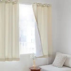 부클이중 바람막이 겨울 방한 창문커튼 2장