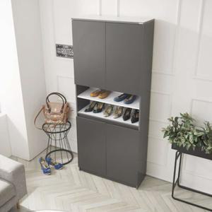 현관 키큰신발장 하이그로시 높은 양문신발장 대형 600