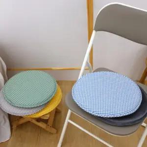 원형 의자방석 사무실 식탁 카페 벤치 스툴 인테리어 고정끈 쿠션 둥근 방석 6색