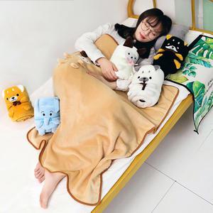 포근한 캐릭터 미니 극세사 무릎담요 차량용 학생 사무실 학교 캠핑 비행기 담요