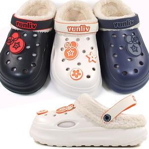 [뮤즈몰] WT2001 / 따뜻한퍼 여성&남성 겨울 방한 eva 털슬리퍼/털샌들/털신발/털신/사무실/실내/거실/뮬/신발