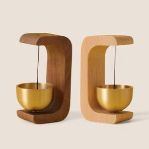 SBF 황동 도어벨 현관문종 자석 원목우드미니종 유리문 문딸랑 우드 알림종 가게문종