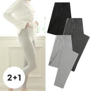 3p 국내생산 베이직 면 스판 레깅스 무발 쫄바지 학생 9부