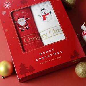 [송월]송월타올 크리스마스 송년회 호텔타올 선물 세트 2P 쇼핑백 포함