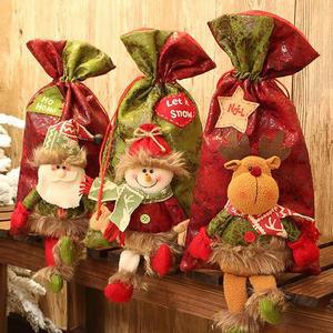롱다리인형 크리스마스 복주머니 3종 산타주머니 초등학생 크리스마스선물 어린이집크