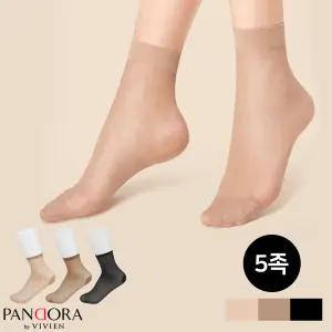 [판도라by비비안]판도라by비비안 누드토우 발목스타킹 앵클삭스 5족 psk3830s