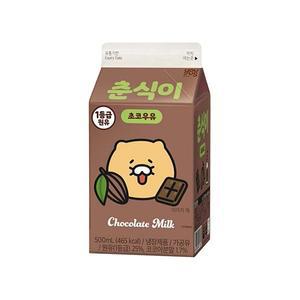 춘식이 초코우유 팩음료 500ml x 12개