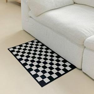 비비드 체커보드 규조토 발매트 현관 거실 주방매트 욕실 포인트 빨아쓰는 발매트 싱