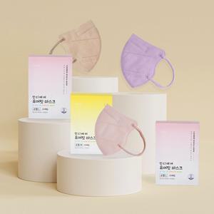 국내생산 어린이 마스크 인디에어 유어핏 25매 도톰한 칼국수 밴드 3중 필터 6종 컬러