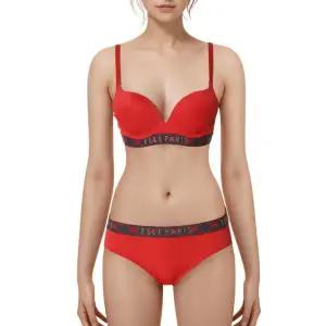 [롯데백화점]엘르이너웨어 체크 포인트 밴드 브라햄팬티세트(EDWBRA22EDWBPA22RD)