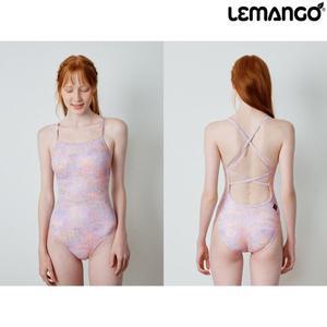 르망고 4484 모닝글로우 골드핑크 여성 원피스 수영복 LEMANGO