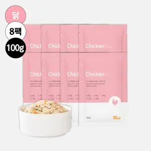씽크라이크펫 강아지 화식 100g 8팩 (닭)