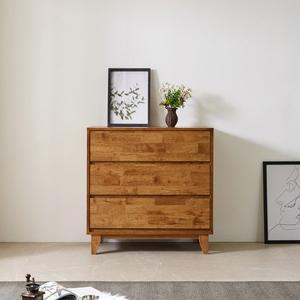 [아이앤] 데이안 고무나무 원목 3단 900 서랍장 FI