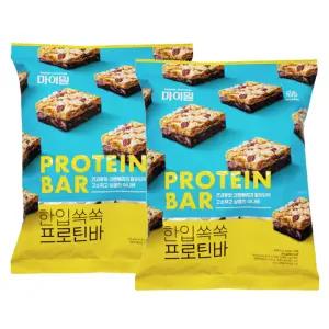 마이밀 한입쏙쏙 프로틴바 2봉 운동 간식 미니 단백질바 식이섬유 D