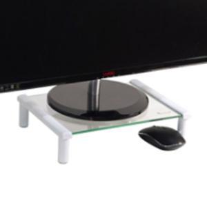 좁은 싱글모니터용 눈높이선반 강화유리 작은 받침대