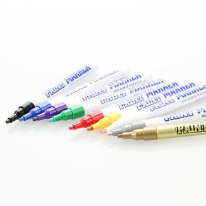 문화 세필 페인트마카 둥근 촉 닙 9색 선명한 세밀 마카펜 칼라 아크릴 유리 나무용