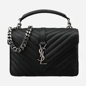 생로랑 5S 600279 BRM04 1000 컬리지 사첼백 미디움 실버 블랙