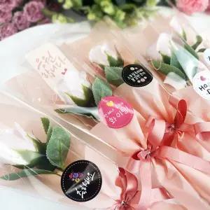 비누꽃다발 심플 1송이 장미