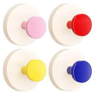 데일리템 무타공 다용도 초강력 흡착 걸이 욕실 주방 도어 후크 4개