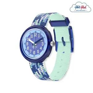 [플릭플락][본사] 플릭플락 유아용 시계 BRAID IN BLUE FPNP169