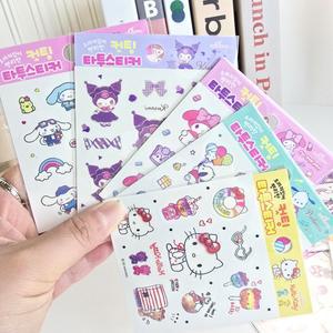 산리오 컷팅 타투 스티커 캐릭터 마스크 판박이 시나모롤 포차코 쿠로미 키티 마이멜로디