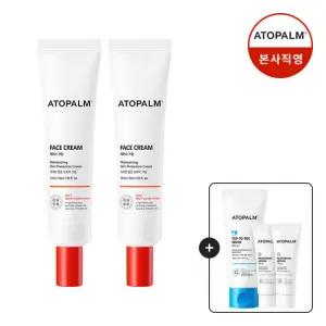 [아토팜] 페이스크림 35mlX2 (증정)판테놀로션23ml*2+탑투토100ml 12/8~14