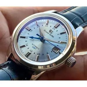커스텀 수작업 Mod 40mm NH34A GMT 자동 시계 [세금포함] ( Grand Seiko 세이코 Mod) Ice 블루 다이얼