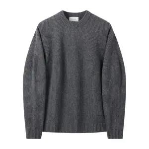 [커스텀멜로우](강남점) 그레이 헤비 울 라운드 스웨터 CWWAW24804GYX