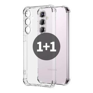 (2개) 카메라보호 풀커버 투명 젤리 방탄 범퍼 핸드폰 케이스 갤럭시 S25 엣지 울트라 플러스