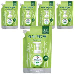 아이깨끗해 향균 폼 핸드솝 숲 속 산책향 리필 450ml 5개