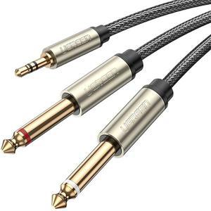 유그린 3.5mm AUX to TS 5.5mm 모노 Y자 케이블 3m U-10618