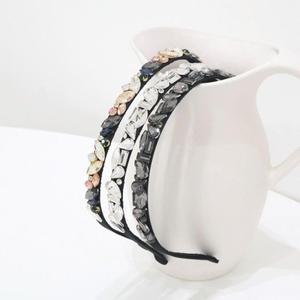 [VY] 여자 모듬큐빅 3종택2 검정 헤어밴드 멀티컬러 머리띠_16818460_588847