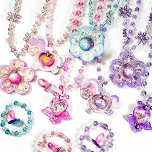 드림 프린세스 반짝반짝 오로라 비즈 LED 목걸이 팔찌 아동목걸이