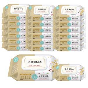 깨끗한나라 오곡 물티슈 캡형100매 x 20팩