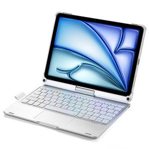 디지털가전 iPad Air 6 용 블루투스 매직 키보드 케이스 11 인치 2024 M2 태블릿 러시아어 아랍어 히브리어