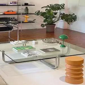 강화유리 커피테이블 소파 놀 작은평수 원형테이블 원룸 체리