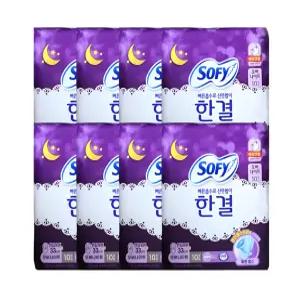 쏘피 바디피트 한결 오버나이트 날개형 생리대 10P x 8개