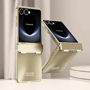 Z플립 플랫 메탈 드롭 슬림 힌지 보호 케이스 갤럭시Z플립5 6 7 하드 매트커버