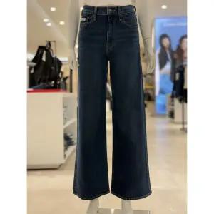 캘빈클라인 여성 울트라 하이라이즈 와이드 다크 데님 팬츠 47936 U3N