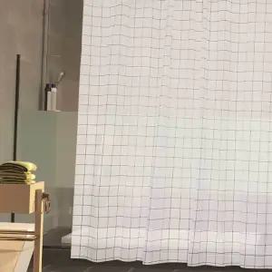욕실 화장실 패브릭 샤워커튼 화이트 대 체크