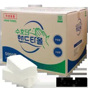 수호담 핸드타올 5000매 100% 천연펄프 2겹 무형광 무포름