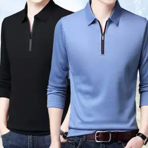 프리미엄 긴팔 반집업 카라 티셔츠 남성 골프웨어/상의/남성티/겨울티/겨울/긴팔티/남자티/남자/중년/가을