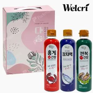 웰크리 선물세트 스페셜1호 (홍게간장 전복간장 참치액 간장세트 명절 직원 선물세트)