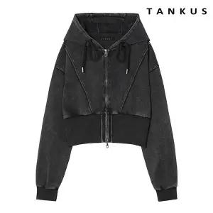 워싱 피그먼트 후드 집업 (TW4CD028L0)