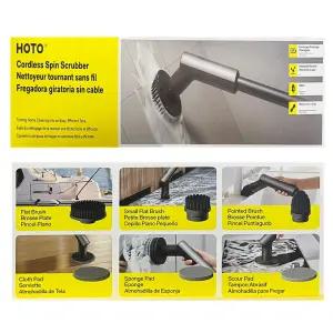 코스트코 HOTO 무선 전동 청소기 6가지 브러쉬 욕실 화장실 주방 청소 스핀 스크러버